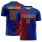 Custom Royal Maroon-Gold Sublimation Gradient Fashion Soccer Uniform Jersey