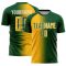 Custom Green Gold-Cream Sublimation Gradient Fashion Soccer Uniform Jersey